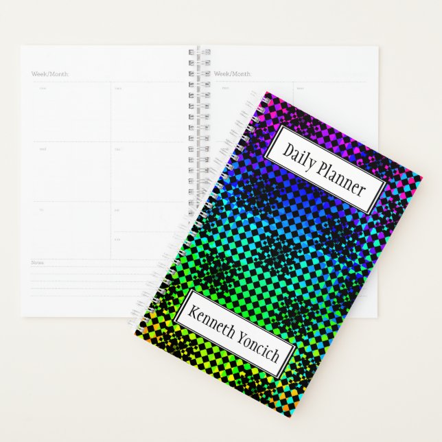 Checkered Twist by Kenneth Yoncich Planner (Display)