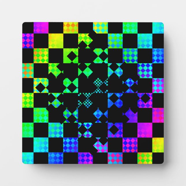 Checkered Twist by Kenneth Yoncich Plaque (Front)