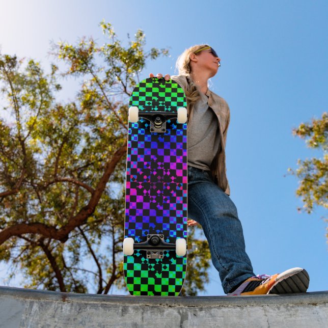 Checkered Twist by Kenneth Yoncich Skateboard Deck (Outdoor 1)