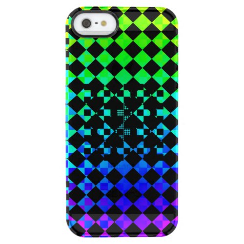 Checkered Twist by Kenneth Yoncich Clear iPhone SE55s Case