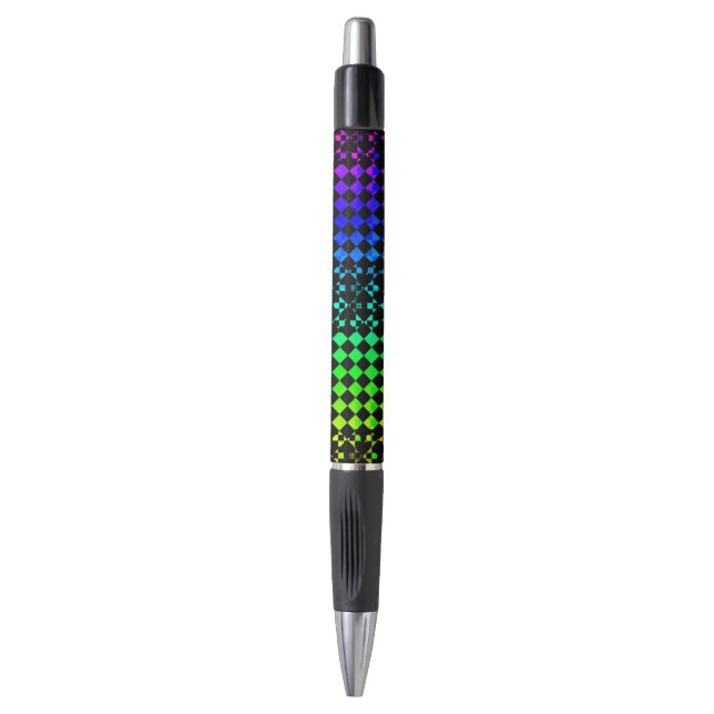 Checkered Twist Pen (Front Vertical)