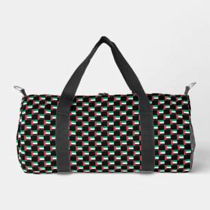 Checkered United Arab Emirates Flag Pattern  Duffle Bag
