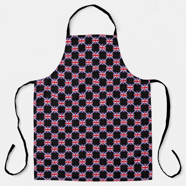 Checkered United Kingdom Flag Pattern  Apron (Front)