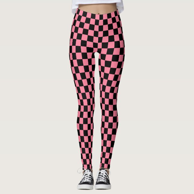 Checkered Vaporwave Leggings (Front)