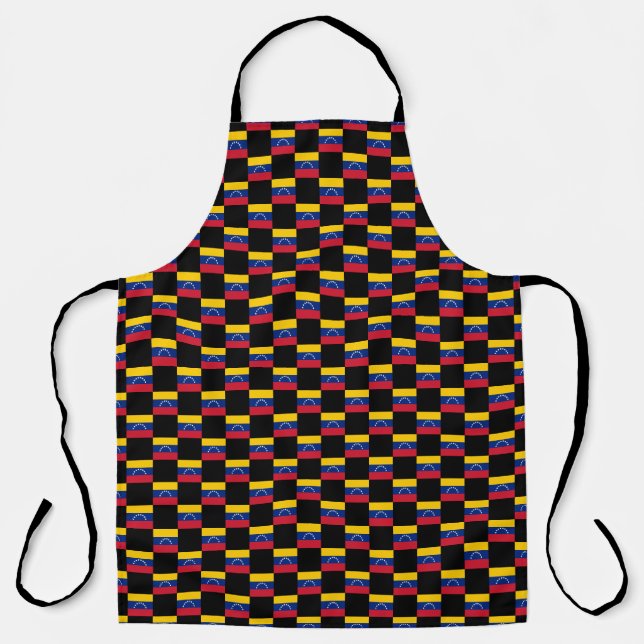 Checkered Venezuela Flag Pattern  Apron (Front)