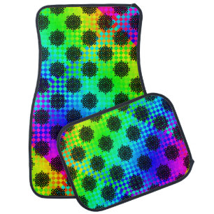 Checkered Wheels by Kenneth Yoncich Car Mat