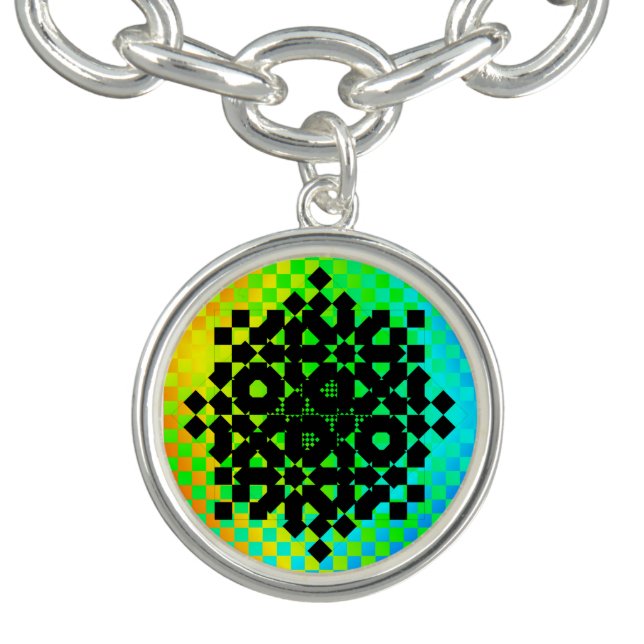 Checkered Wheels by Kenneth Yoncich Charm Bracelet (Design)