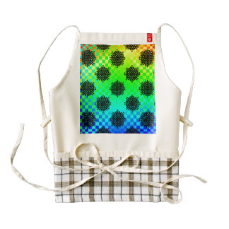 Checkered Wheels Zazzle HEART Apron