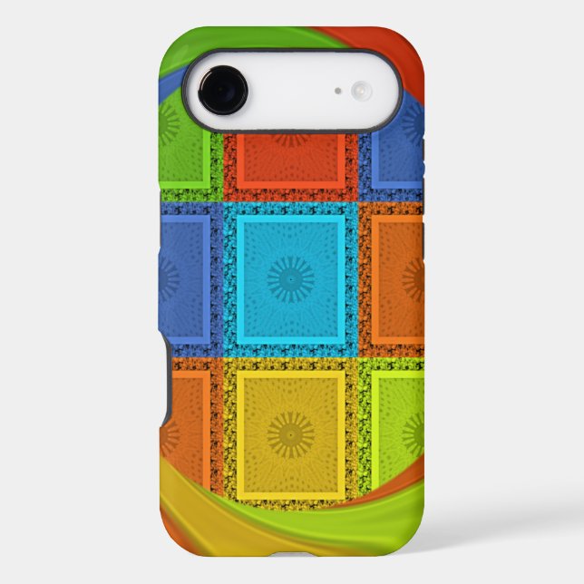 Checkered Whirl Art Print Case-Mate iPhone Case (Back)