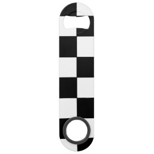 Checkered White and Black  Bar Key