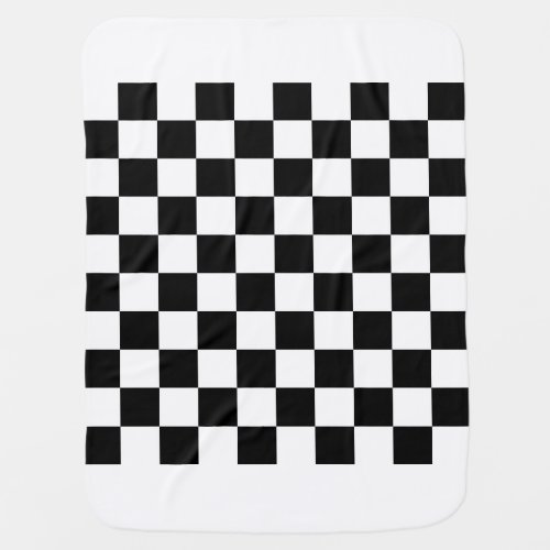 Checkered _ White and Black Swaddle Blanket