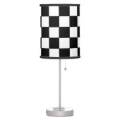 Checkered White and Black Table Lamp (Left)