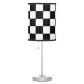 Checkered White and Black Table Lamp (Right)
