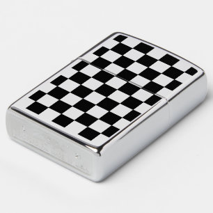 Checkered White and Black  Zippo Lighter