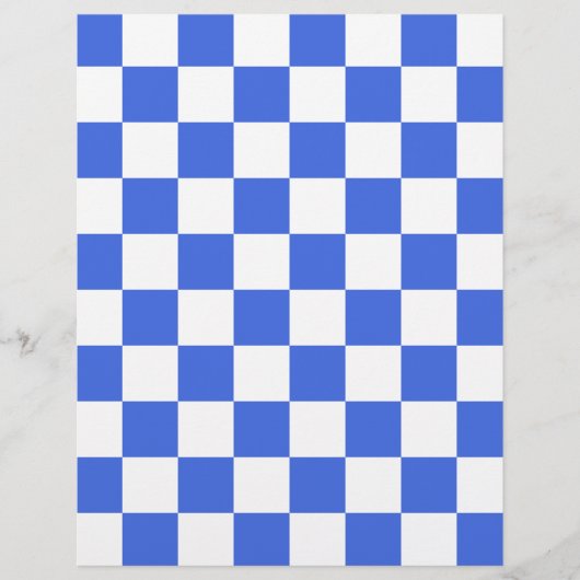 Checkered - White and Royal Blue (Front)