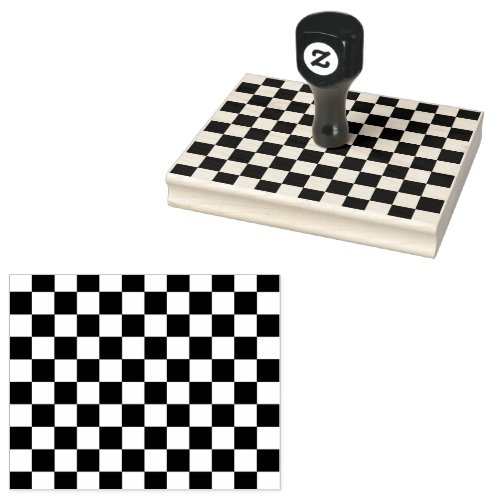 Checkered Wood Art Stamp