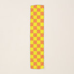 Checkered Yellow and Orange Scarf<br><div class="desc">Abstract digital art of yellow and orange squares in a checkered formation.</div>