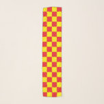 Checkered Yellow and Red Scarf<br><div class="desc">Abstract digital art of yellow and red squares in a checkered formation.</div>
