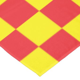 Checkered Yellow and Red Tablecloth | Zazzle