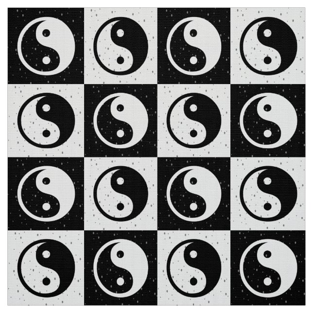 Checkered Ying-yang  Fabric (Swatch)