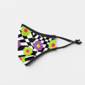 Checkers and Flowers Face Mask Daisy Checks Mask (Left)