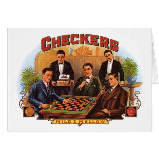 Checkers Cigar Label Cards (Front Horizontal)