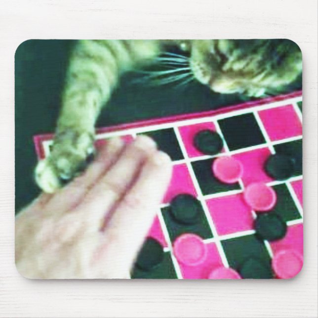 Checkers Kitty Mousepad! by JokeApptv Tm Mouse Pad (Front)