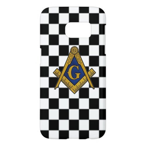 Checkers Masonic Freemasons Square and Compass Samsung Galaxy S7 Case