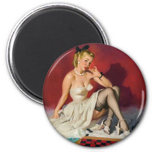 Checkers Pin Up Magnet