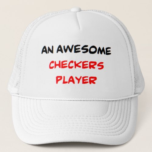 checkers player2 awesome trucker hat