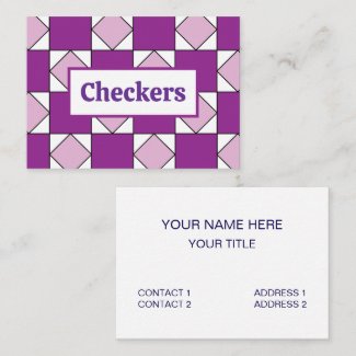 Checkers Purple Square Diamond Checkers
