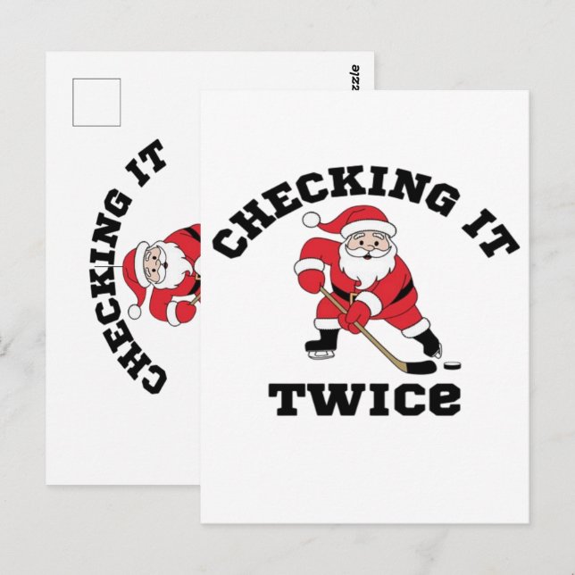 Checking it Twice Santa  Postcard (Front/Back)