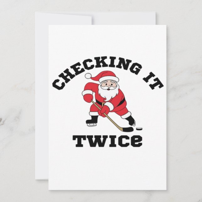 Checking it Twice Santa  Save The Date (Front)