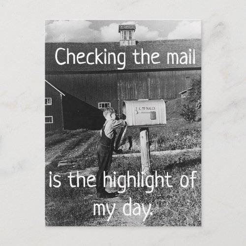 Checking the Mail _ Highlight of My Day Postcard