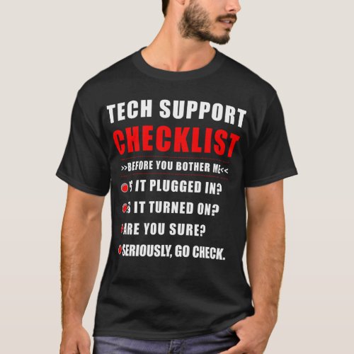 Checklist Before You Bother Me Computer Nerd Tech T_Shirt