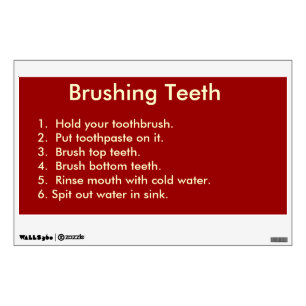 Checklist for Brushing Teeth Wall Decal