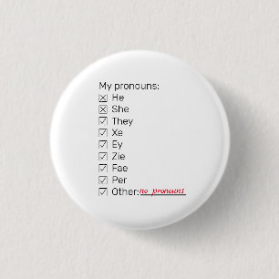 Checklist neopronouns long button