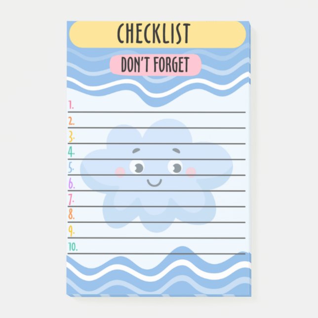 Checklist Notes Handy Sticky Notes (Front)