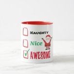 Checklist: Santa&#39;s Nice And Naughty List Mug at Zazzle