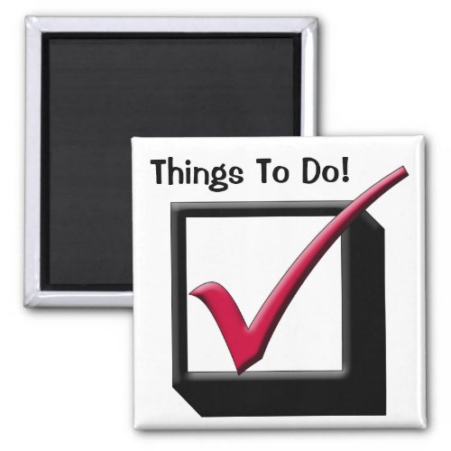 Checklist Tick Box Things to Do Refrigerator List Magnet