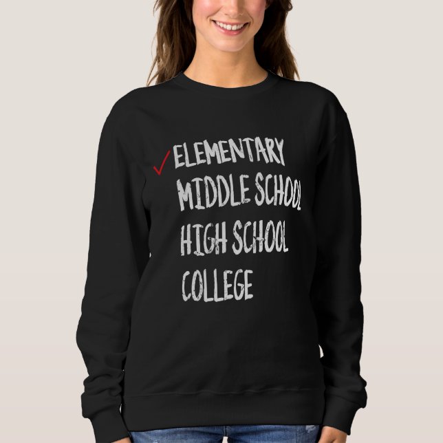 Checkmark 2023 Elementary Graduation 6th Grade Gra Sweatshirt (Front)