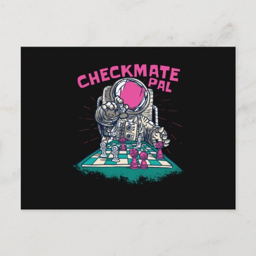 Checkmate Astronaut Chess Postcard