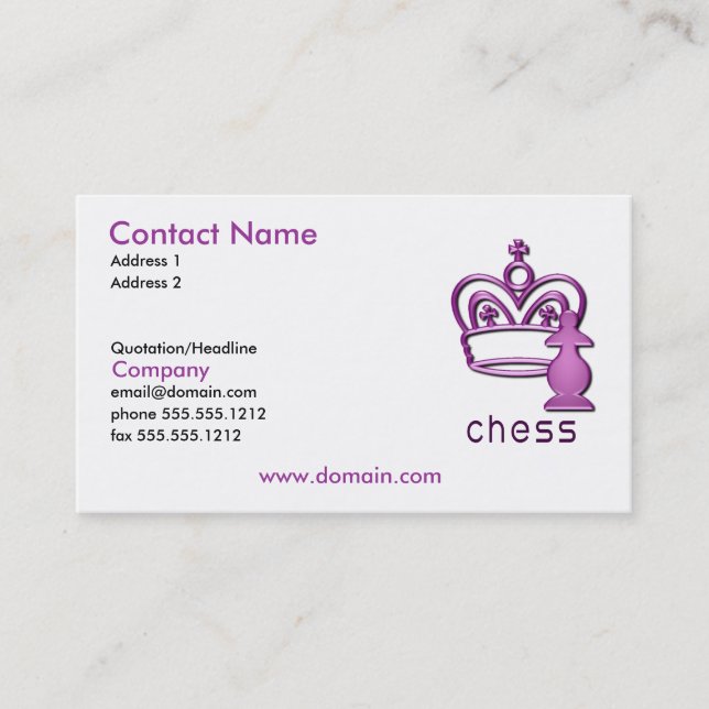 Checkmate Business Card (Front)