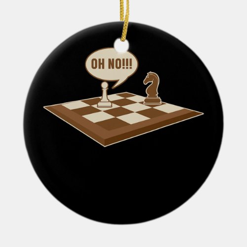 Checkmate Chess Game Board Tactics Strategy Ceramic Ornament