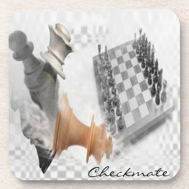 Checkmate Cork Coaster (Front)