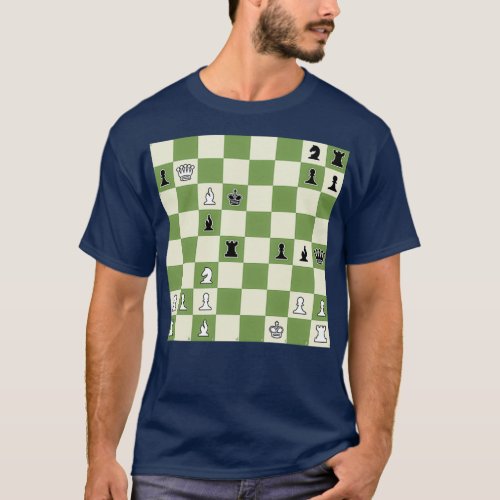 Checkmate in 3 Moves Chessboard w Chess Exercise  T_Shirt