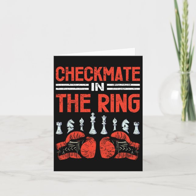 Checkmate In The Ring Chess Boxing Fusion  Card (Front)