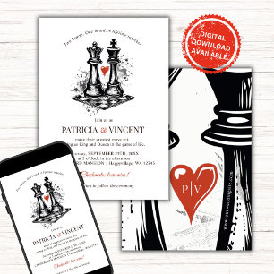 Checkmate Love Wins Wedding Invitation