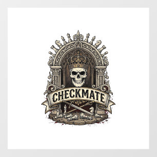 Checkmate Skull King Vintage Chess Floor Decals