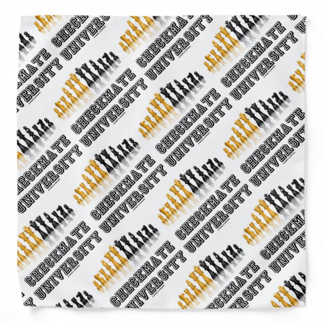 Checkmate University Reflective Chess Set Bandana (Front)